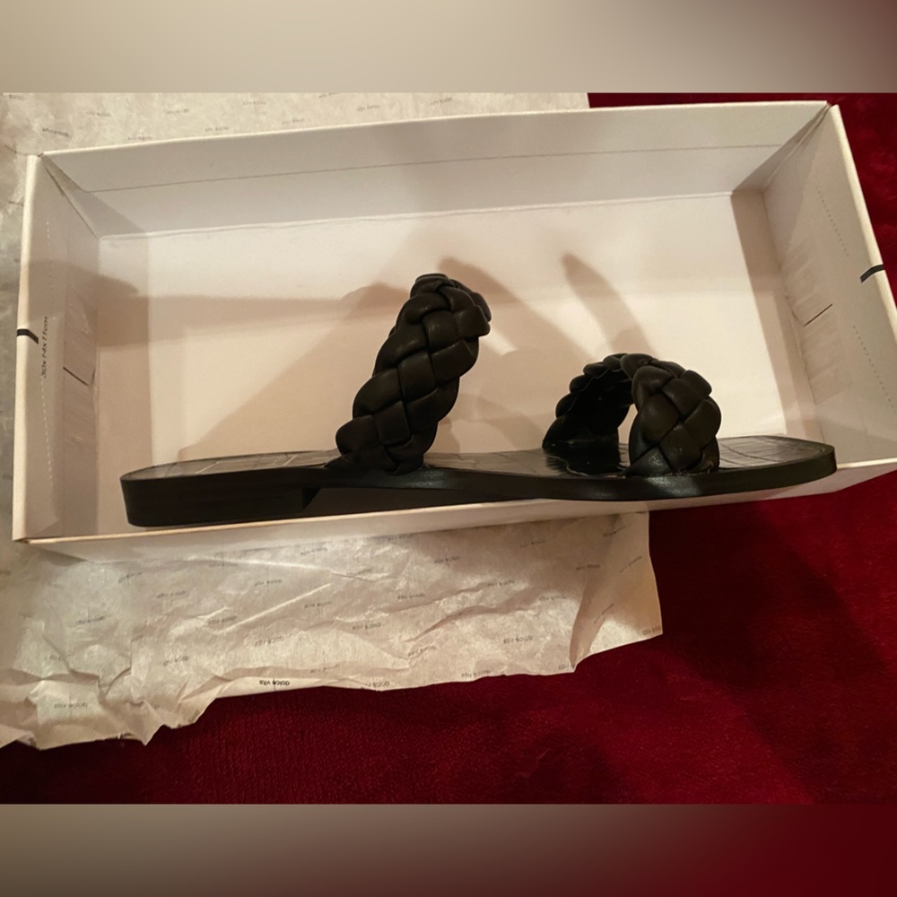Black Double Braid Slides - image 1